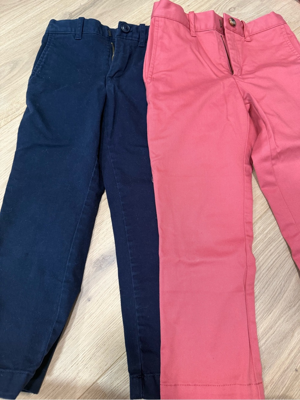 Crewcuts Navy and Coral Kids Chino Pants Duo